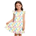thumbnail image 3 of Gaexia Easter Print Dress Gown for Girls Kids Toddlers Casual Cute Party Wear Floral Spring Holiday Outfit, 3 of 4