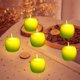 thumbnail image 1 of 6 Velas Led Verdes Sin Llama con Forma de Manzana | Funcionan con Pilas | Velas Eléctricas Simuladas para Decoración de Halloween y Navidad | 5 X 6 Cm | 480 G, 1 of 6