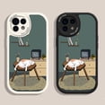 thumbnail image 2 of Funda de teléfono a prueba de golpes para iPhone, carcasa de gato perezoso blanco y naranja para iPhone 14, 13, 12, 11 Pro Max, Mini, X, XS, XR, 7, 8 Plus, SE, 2 of 4