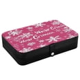 thumbnail image 3 of YAZAOO Leather Jewelry Box - Rectangular Joyful Crimson Winter Pattern 8.27x5.5x1.78in Black, 3 of 8