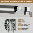 thumbnail image 5 of 60" W x 72" H Chrome Aluminum Frame Double Sliding Shower Door with 1/4" (6mm) Nano-Coated Clear Tempered Glass and Dual Stainless Steel Handles, 5 of 9
