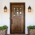 thumbnail image 5 of Maxax 2 Pack Dusk to Dawn Outdoor Wall Lights, Exterior Light Fixtures Wall Mount with Ripple Glass, Waterproof Black Porch Lights, Outside Wall Lantern for Entryway, Garage, Patio, 5 of 9