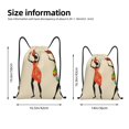 thumbnail image 2 of Xecao African Women Pattern Sports Drawstring Backpack - String Swim Gym Bag with Wet Proof Pocket for Women&Men-Small, 2 of 6