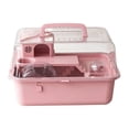 thumbnail image 2 of Portable Hamster Cage with Top Handle Transparent Small Pet Travel Carrier MultiâFunctional Hamster Habitat Box for Hamsters Small Rodents, 2 of 5