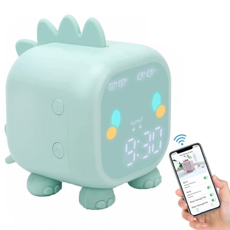 Kids Alarm Clock for Bedroom, Digital Alarm Clock for Kids, Toddler Sleep Training Clock with Night Lights, Bluetooth Digital Alarm Clock, Wake Up Light with USB for Boys Girls Birthday Gifts
