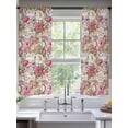 thumbnail image 2 of Pink Spring Floral Sheer Curtains 72 Inch Length 2 Panels Set, Vintage Summer Botanical Voile Window Treatment Rod Pocket Curtains Sheers Drapes for Bedroom/Living Room/Kitchen 52"x72"x2, 2 of 7