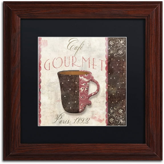 Trademark Fine Art "Patisserie XII" Canvas Art by Color Bakery Black Matte, Wood Frame