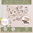 thumbnail image 3 of Funky R/Squares Wall Sticker Vinyl Decal 40-Piece 2 color Retro Mod Shapes, Tan and Chocolate Brown, 3 of 6