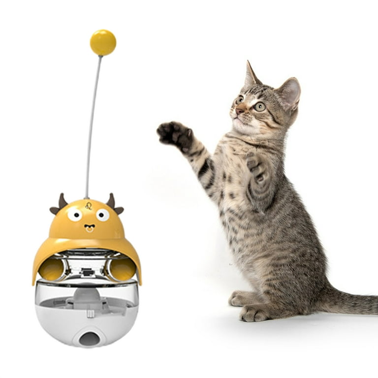Adjustable Cat Treat Dispenser Toy - Leak Hole Design - Anti