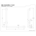 thumbnail image 2 of Kingston Brass GBL1224CSR7 Made To Match 24" x 24" L-Shaped Stainless Steel ADA Grab Bar - Right Hand, Brushed Brass, 2 of 5