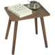 thumbnail image 1 of Mesa auxiliar, pequeña mesa auxiliar de madera para sala de estar, mesa auxiliar moderna con madera maciza, mini mesa auxiliar para dormitorio, oficina, espacios pequeños, marrón rústico, 1 of 8