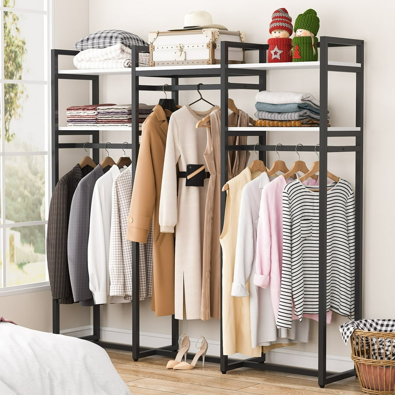 75 inch clothing rack with shelves,heavy