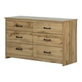 thumbnail image 2 of South Shore Tassio 6-Drawer Dresser for Adult, in Nordik Oak, 2 of 12