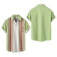thumbnail image 2 of Camisas s Para Hombre Manga Corta Camisa de manga corta con estampado digital 3d de ocio de tendencia de moda de playa de turismo de vacaciones de verano para hombres (Mint Green, A), 2 of 5