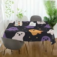 thumbnail image 3 of Yayeee Tablecloths 60" x 108" Rectangle Wrinkle Resistant Party Table Cover, Orange Halloween Ghosts, 3 of 8