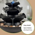 thumbnail image 3 of Pure Garden Tabletop Indoor Water Fountain with 3 Tiers and LED Lights, 3 of 8