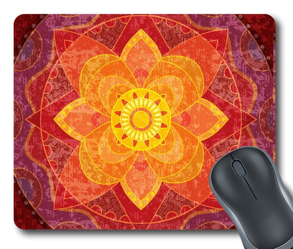GCKG Mandala Paisley Damask Mouse Pad Personalized Unique Rectangle