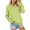 Light Green, variant on Hpapadks V Neck Sweatshirt Women Soft Long Sleeve Casual Sweater Daily Wear Loose Fit Tops wirh Pockets Brick Red L