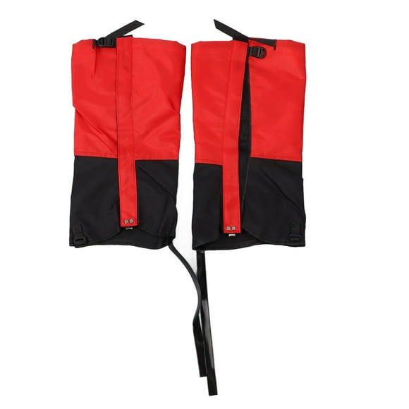 Polainas impermeables para senderismo, para botas de nieve, ligeras y transpirables, para hombres y mujeres, para escalada de montaña, talla L, color rojo, talla 41-43