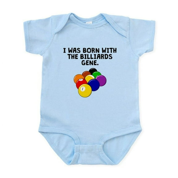 CafePress - Born With The Billiards Gene Body Suit - Baby Light Bodysuit, Size Newborn - 24 Months