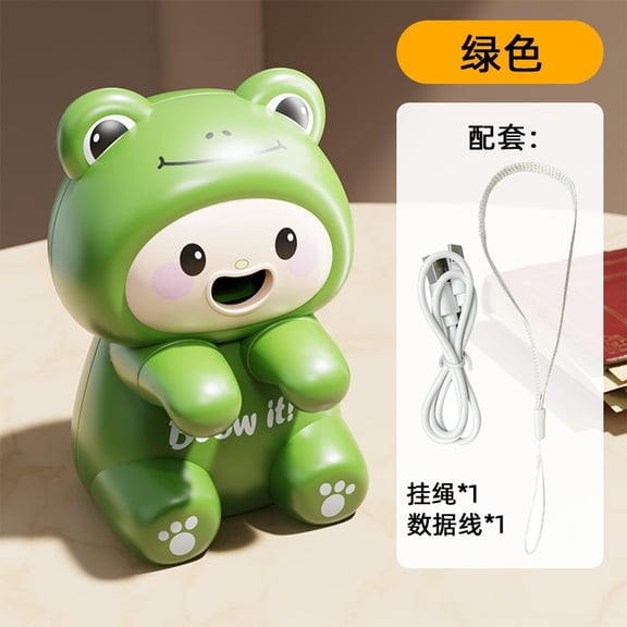 ZZAIXHL Cooling Clip-On Mini Fan for Cup & Bowl Cute Panda Animal Fans Coffee Chiller Portable Hanging Mug Fan Rechargeable Fast Air Blowing,Desktop Beverage Cooling Companion