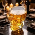 thumbnail image 2 of Skull Shaped Whiskey Glasses,23.7 oz Heavy Base Skeleton Drinking Cup | Clear Round Mouth Cocktail Glasses for Halloween Decor,Gifts for Cocktail Lovers, 2 of 6