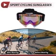 thumbnail image 3 of Unique Bargains 1 Set Motorcycle Riding Goggles PC TPU Cycling Sunglasses Blue Purple Lens Colorful Frame, 3 of 6
