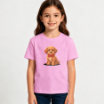 thumbnail image 2 of Girls Graphic Tees Cute Puppy Dog Red Bowtie Kids T Shirt Pet Cute 100% Cotton Short Sleeve Soft Tops 4-13Y, 2 of 5