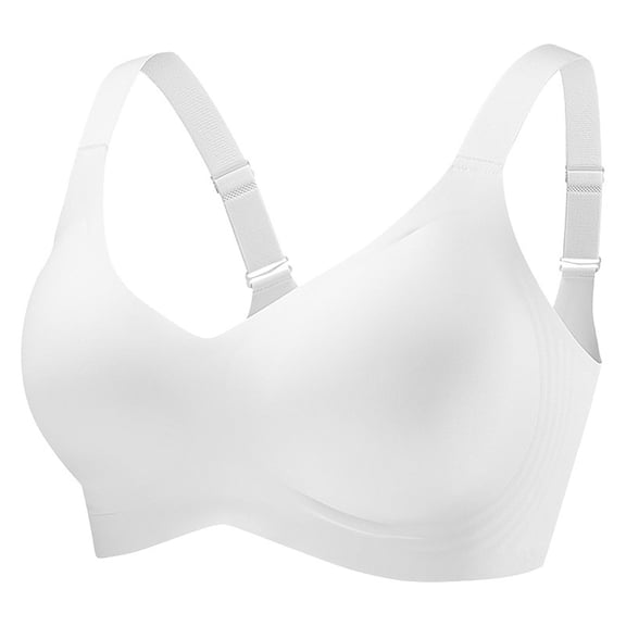 Lovskoo Womens Racerback Sports Bra Solid Wireless Push Up Back Closure Adjustable Yoga Running Workout Top