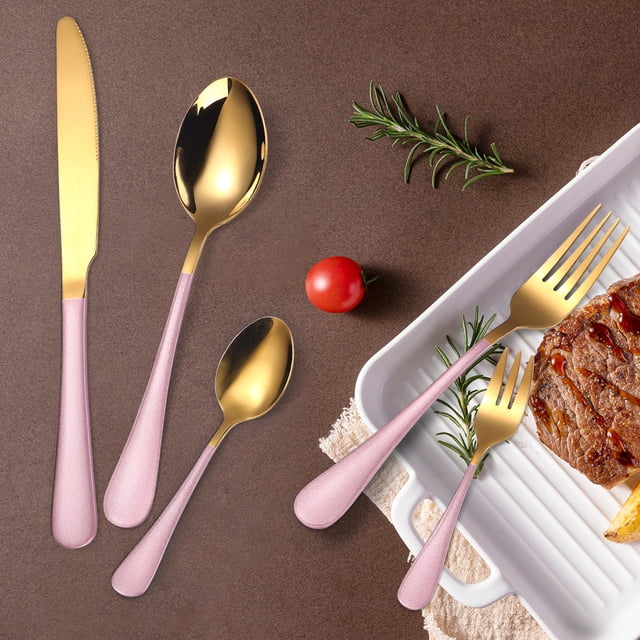 Wolfast Cutlery Set 5-piece Stainless Steel Cutlery Set Knife Spoon And Fork Set Cutlery Set Mirror Polished Smooth Edges Hand Wash Recommended