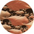 thumbnail image 1 of Ahgly Company Machine Washable Indoor Round Transitional Orange Area Rugs, 3' Round, 1 of 7