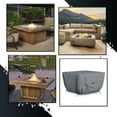 thumbnail image 3 of Covers&All Outdoor Square Fire Pit Cover, 12 Oz Waterproof, UV & Weather Resistant for Patio Lawn Garden Backyard Outside, with Drawstrings (36" L x 36" W x 12" H, Grey), 3 of 6