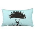 thumbnail image 1 of RYLABLUE Vintage Elegant Lady With Big Feathered Hat Abstract Exaggerating Art Polyester 20 x 30 Inch Rectangle Throw Pillow Covers With Hidden Zipper Home Sofa Cushion Decorative Pillowcases, 1 of 1