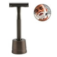 thumbnail image 2 of Old-Fashioned Manual Razor Metal Safety Razor with Razor Stand Eco Friendly and Reusable Razor Fits Most Double Edged Razor Blades, 2 of 5