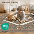 thumbnail image 4 of ODIKA Dining Under Vintage Interlocking Earthy Tones Mirrored Large for Room, Table, Home Office, Non-Slip Chair-Friendly, 4 of 7