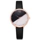 thumbnail image 1 of DISU Reloj de pulsera de cuarzo con pantalla analógica y correa de PU con esfera redonda para mujer de estilo informal (negro), 1 of 3