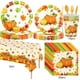 thumbnail image 1 of Fiudx Ofertas relámpago del día, solo en línea Platos de papel desechables con temática de otoño, hojas de arce, calabazas, Acción de Gracias, manteles, toallas de papel, juego de fiesta, suministros, 1 of 6