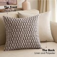 thumbnail image 3 of Block Print Pillow Covers 20x20 Inch Set of 2, Vintage Floral Throw Pillow Cases Neutral Linen Farmhouse Cushion Covers for Couch Sofa Bed Chair Living Room, Brown, 3 of 6