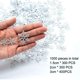 thumbnail image 3 of 1000 piezas de copos de nieve y confeti para decoraciones navideñas, confeti de invierno, paquete de fiesta de nieve para bodas, cumpleaños, fiestas navideñas, suministros de decoración de, 3 of 8