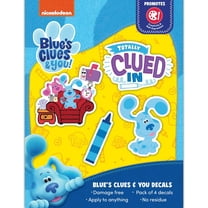 Blue's Clues Decals - Set of 4 Blue, Crayon, Thinking Chair Vinyl Stickers for Water Bottle, Laptop, Skateboard, Tumbler - Totally Clued In