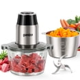 thumbnail image 1 of GANIZA Food Processors, Electric Food Chopper with Meat Grinder & Vegetable Chopper - 2 Bowls (8 Cup+8 Cup) with Powerful 450W Copper Motor - Include, 1 of 7
