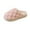 Pink, variant on Fengactive Checkered Slippers for Women House Slippers Plush Fleece Lining Warm Home Shoes Slip-on