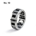thumbnail image 3 of Minnieouse Anillo giratorio Bagua moda Punk banda anillos ancho titanio acero joyería encanto boda hombres amante dedo accesorios Ropa, zapatos y accesorios Miscelánea  10 # como se muestra Minnieouse AP016423-04, 3 of 6