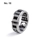 thumbnail image 3 of Minnieouse Anillo giratorio Bagua moda Punk banda anillos ancho titanio acero joyería encanto boda hombres amante dedo accesorios Ropa, zapatos y accesorios Miscelánea  10 # como se muestra Minnieouse AP016423-04, 3 of 6