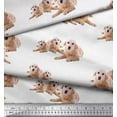 thumbnail image 2 of Soimoi Crepe Silk Fabric Golden Retriever Dog Printed Fabric 1 Yard 42 Inch Wide, 2 of 3