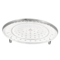 REGALWOVEN Kitchen Stainless Steel Steaming Rack Tray Stand Cooker Silver Tone 28cm Diameter