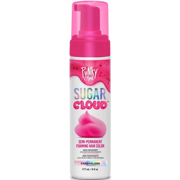 Punky Sugar Cloud Color de cabello en espuma semipermanente CandyFloss 6 fl oz.
