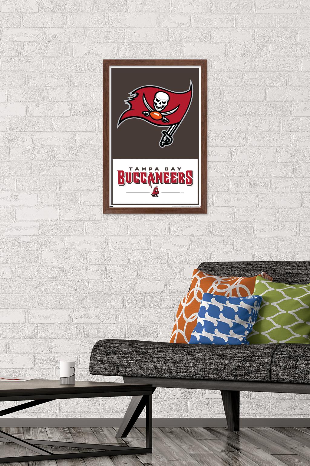 NFL Tampa Bay Buccaneers - Logo 21 Wall Poster, 14.725" x 22.375", Framed