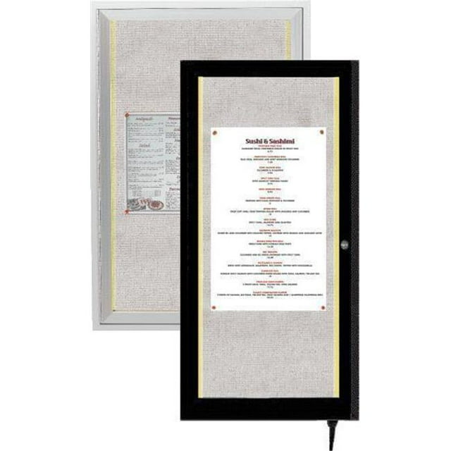 AARCO Products LODCC3612RBA Tableau d'Affichage en Aluminium Intérieur-Extérieur avec Éclairage LED