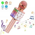 thumbnail image 5 of Wireless Microphone Karaoke Portable Bluetooth Speaker Home KTV Player with LED Dancing Lights black, 5 of 5